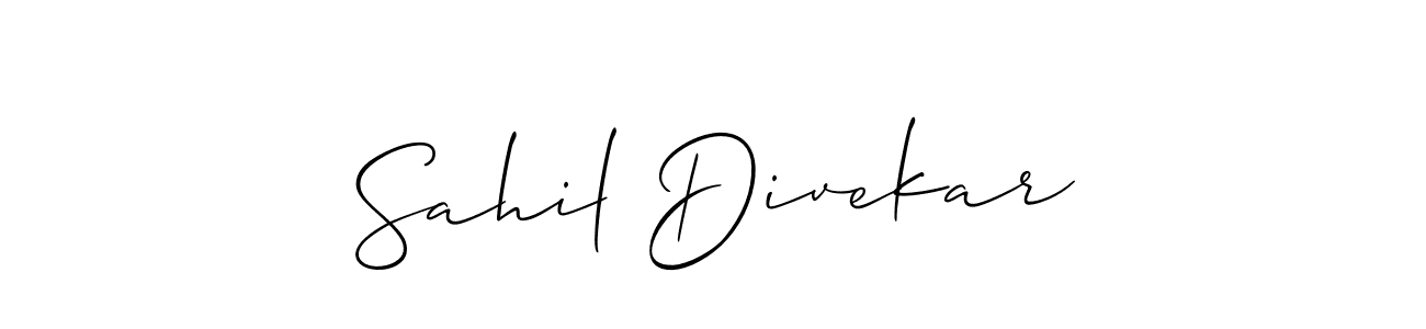 You can use this online signature creator to create a handwritten signature for the name Sahil Divekar. This is the best online autograph maker. Sahil Divekar signature style 2 images and pictures png