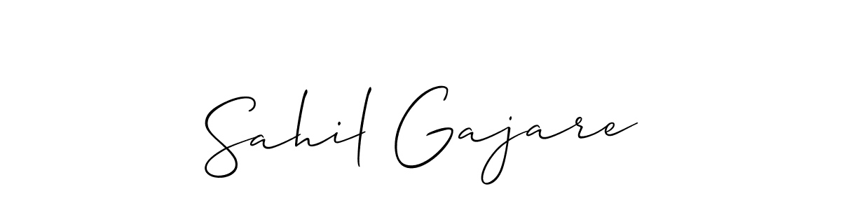 Also You can easily find your signature by using the search form. We will create Sahil Gajare name handwritten signature images for you free of cost using Allison_Script sign style. Sahil Gajare signature style 2 images and pictures png