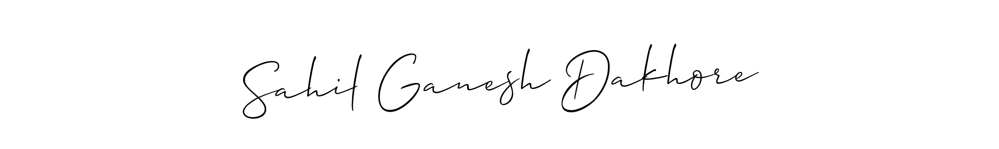 The best way (Allison_Script) to make a short signature is to pick only two or three words in your name. The name Sahil Ganesh Dakhore include a total of six letters. For converting this name. Sahil Ganesh Dakhore signature style 2 images and pictures png