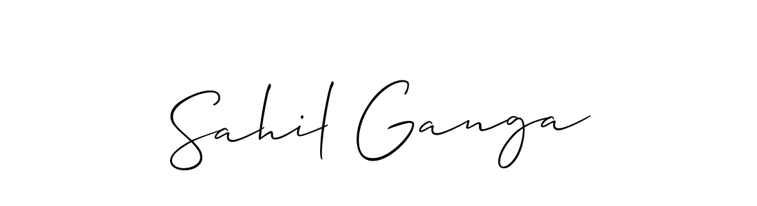 Best and Professional Signature Style for Sahil Ganga. Allison_Script Best Signature Style Collection. Sahil Ganga signature style 2 images and pictures png