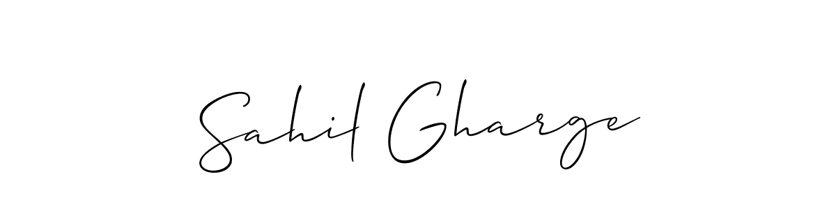 Check out images of Autograph of Sahil Gharge name. Actor Sahil Gharge Signature Style. Allison_Script is a professional sign style online. Sahil Gharge signature style 2 images and pictures png