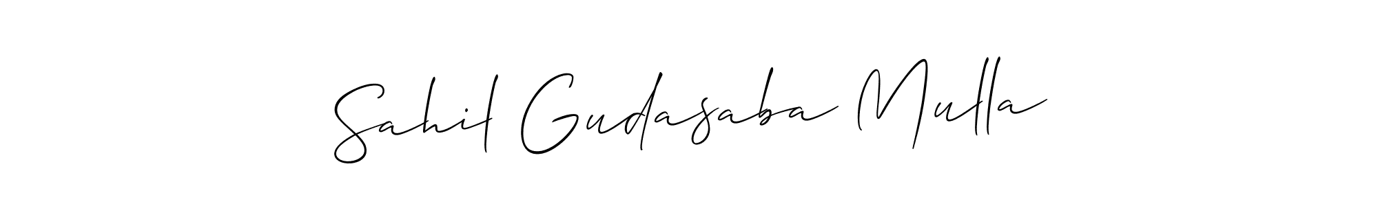 How to Draw Sahil Gudasaba Mulla signature style? Allison_Script is a latest design signature styles for name Sahil Gudasaba Mulla. Sahil Gudasaba Mulla signature style 2 images and pictures png