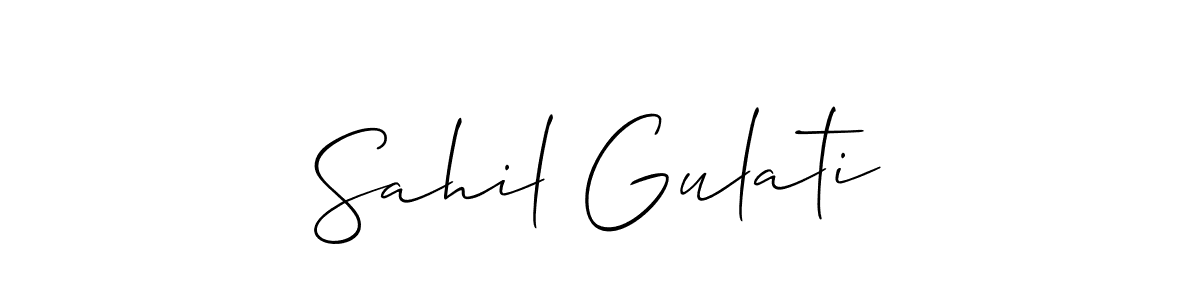 How to make Sahil Gulati signature? Allison_Script is a professional autograph style. Create handwritten signature for Sahil Gulati name. Sahil Gulati signature style 2 images and pictures png