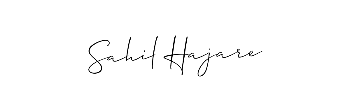 Design your own signature with our free online signature maker. With this signature software, you can create a handwritten (Allison_Script) signature for name Sahil Hajare. Sahil Hajare signature style 2 images and pictures png