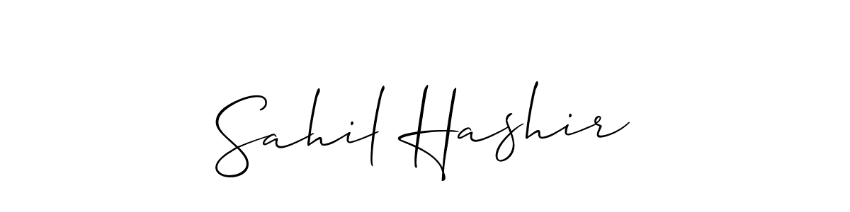 Use a signature maker to create a handwritten signature online. With this signature software, you can design (Allison_Script) your own signature for name Sahil Hashir. Sahil Hashir signature style 2 images and pictures png