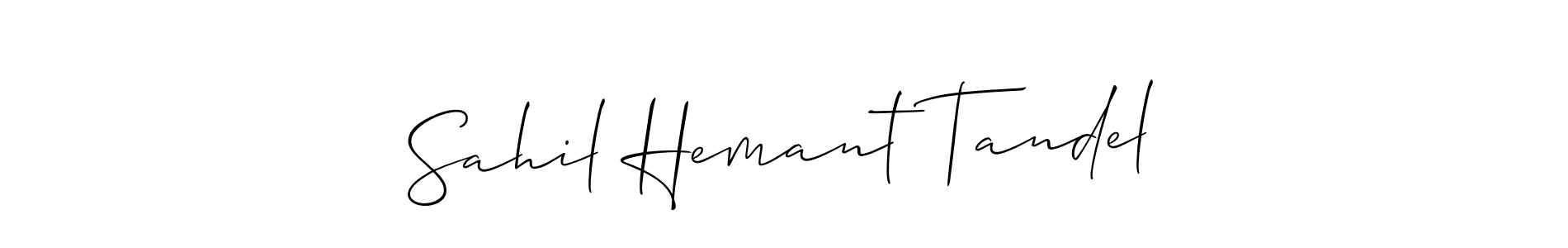 Sahil Hemant Tandel stylish signature style. Best Handwritten Sign (Allison_Script) for my name. Handwritten Signature Collection Ideas for my name Sahil Hemant Tandel. Sahil Hemant Tandel signature style 2 images and pictures png