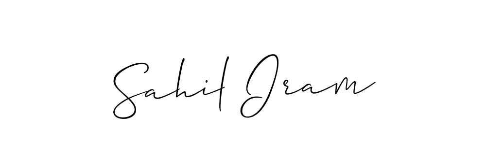 It looks lik you need a new signature style for name Sahil Iram. Design unique handwritten (Allison_Script) signature with our free signature maker in just a few clicks. Sahil Iram signature style 2 images and pictures png