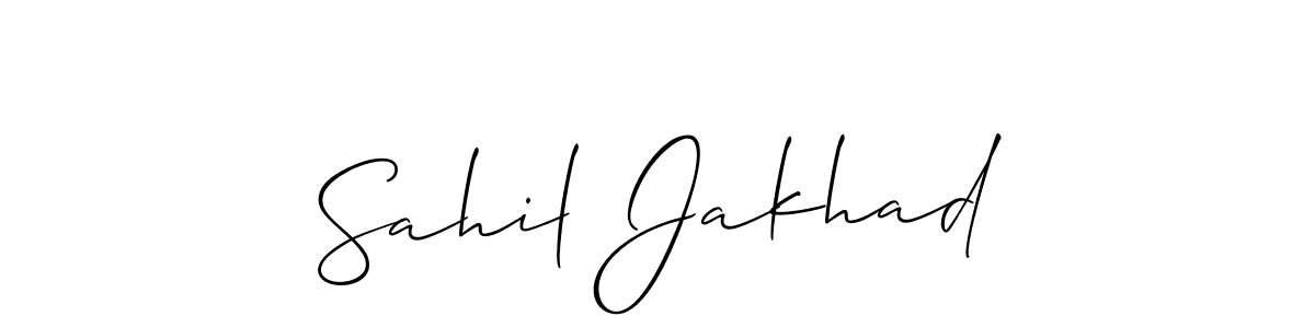 Also we have Sahil Jakhad name is the best signature style. Create professional handwritten signature collection using Allison_Script autograph style. Sahil Jakhad signature style 2 images and pictures png