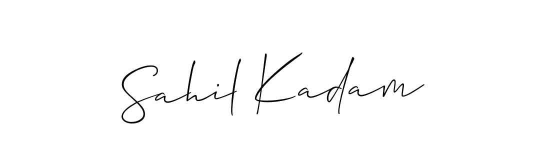 Sahil Kadam stylish signature style. Best Handwritten Sign (Allison_Script) for my name. Handwritten Signature Collection Ideas for my name Sahil Kadam. Sahil Kadam signature style 2 images and pictures png