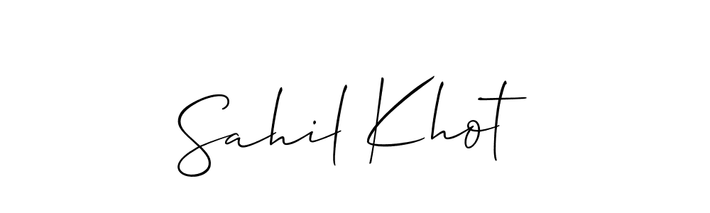 Similarly Allison_Script is the best handwritten signature design. Signature creator online .You can use it as an online autograph creator for name Sahil Khot. Sahil Khot signature style 2 images and pictures png