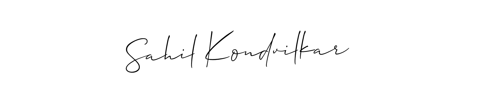 Here are the top 10 professional signature styles for the name Sahil Kondvilkar. These are the best autograph styles you can use for your name. Sahil Kondvilkar signature style 2 images and pictures png