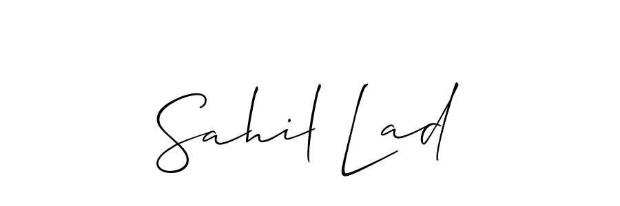 Sahil Lad stylish signature style. Best Handwritten Sign (Allison_Script) for my name. Handwritten Signature Collection Ideas for my name Sahil Lad. Sahil Lad signature style 2 images and pictures png