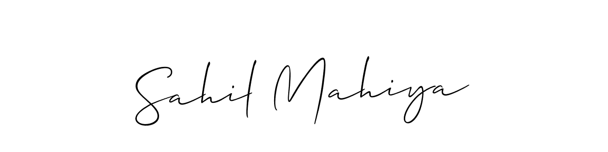 It looks lik you need a new signature style for name Sahil Mahiya. Design unique handwritten (Allison_Script) signature with our free signature maker in just a few clicks. Sahil Mahiya signature style 2 images and pictures png