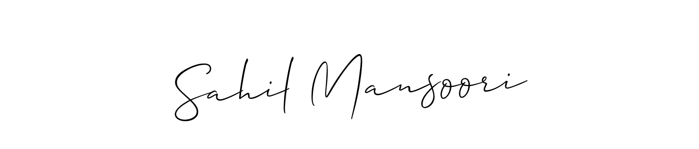 Create a beautiful signature design for name Sahil Mansoori. With this signature (Allison_Script) fonts, you can make a handwritten signature for free. Sahil Mansoori signature style 2 images and pictures png