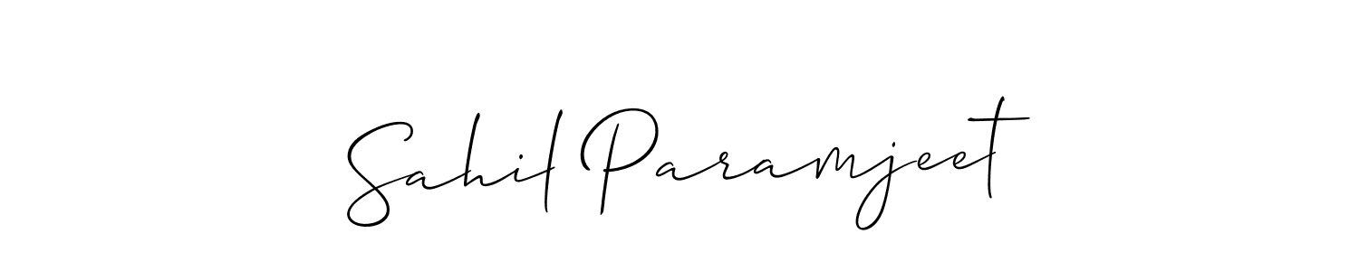 How to Draw Sahil Paramjeet signature style? Allison_Script is a latest design signature styles for name Sahil Paramjeet. Sahil Paramjeet signature style 2 images and pictures png