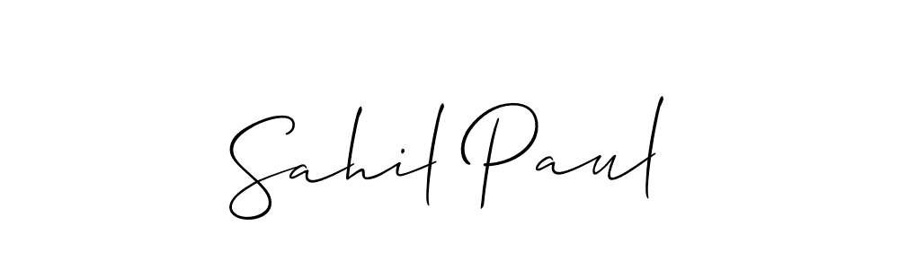 Make a beautiful signature design for name Sahil Paul. With this signature (Allison_Script) style, you can create a handwritten signature for free. Sahil Paul signature style 2 images and pictures png