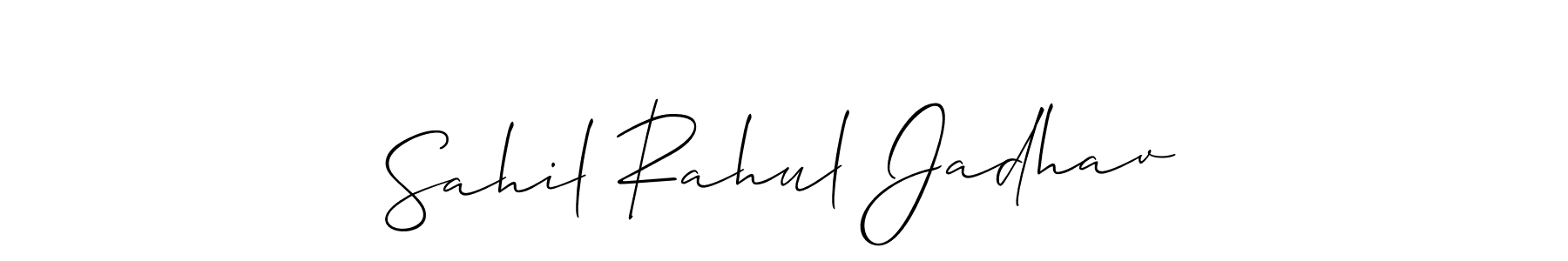 Sahil Rahul Jadhav stylish signature style. Best Handwritten Sign (Allison_Script) for my name. Handwritten Signature Collection Ideas for my name Sahil Rahul Jadhav. Sahil Rahul Jadhav signature style 2 images and pictures png