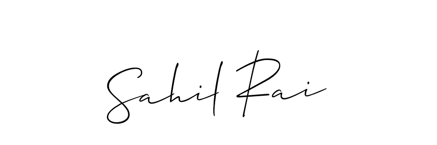 Design your own signature with our free online signature maker. With this signature software, you can create a handwritten (Allison_Script) signature for name Sahil Rai. Sahil Rai signature style 2 images and pictures png