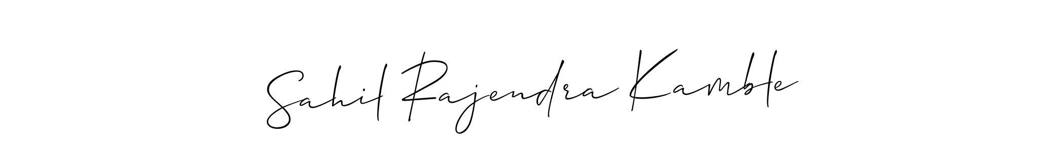 The best way (Allison_Script) to make a short signature is to pick only two or three words in your name. The name Sahil Rajendra Kamble include a total of six letters. For converting this name. Sahil Rajendra Kamble signature style 2 images and pictures png