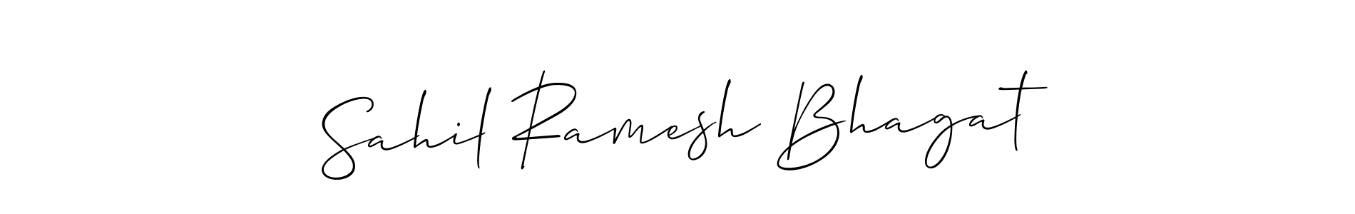 Make a short Sahil Ramesh Bhagat signature style. Manage your documents anywhere anytime using Allison_Script. Create and add eSignatures, submit forms, share and send files easily. Sahil Ramesh Bhagat signature style 2 images and pictures png