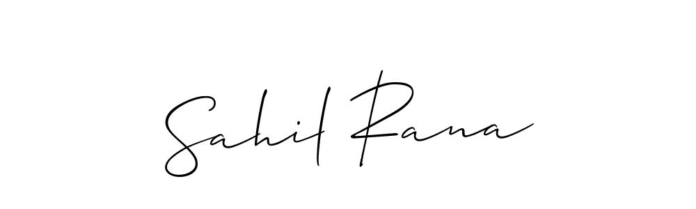 How to make Sahil Rana signature? Allison_Script is a professional autograph style. Create handwritten signature for Sahil Rana name. Sahil Rana signature style 2 images and pictures png