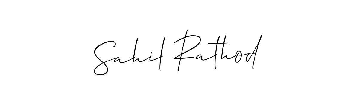 How to make Sahil Rathod name signature. Use Allison_Script style for creating short signs online. This is the latest handwritten sign. Sahil Rathod signature style 2 images and pictures png