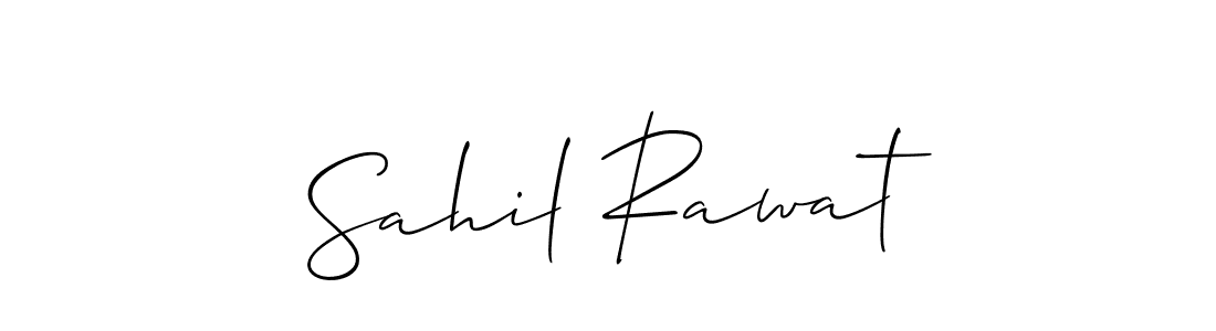 Make a beautiful signature design for name Sahil Rawat. With this signature (Allison_Script) style, you can create a handwritten signature for free. Sahil Rawat signature style 2 images and pictures png