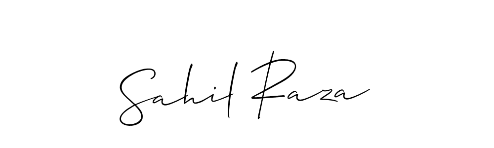 Also we have Sahil Raza name is the best signature style. Create professional handwritten signature collection using Allison_Script autograph style. Sahil Raza signature style 2 images and pictures png