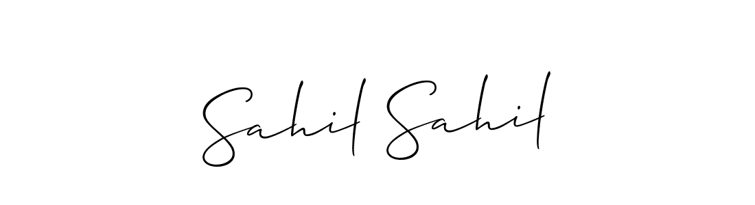 The best way (Allison_Script) to make a short signature is to pick only two or three words in your name. The name Sahil Sahil include a total of six letters. For converting this name. Sahil Sahil signature style 2 images and pictures png