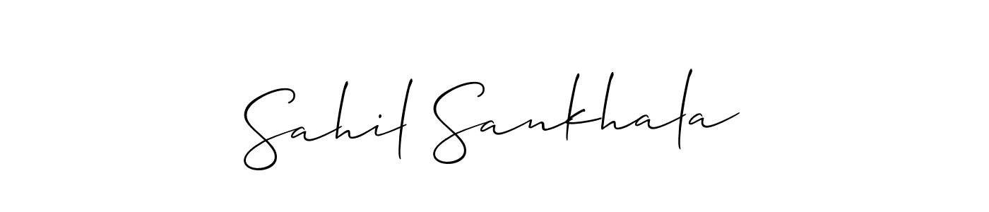 Sahil Sankhala stylish signature style. Best Handwritten Sign (Allison_Script) for my name. Handwritten Signature Collection Ideas for my name Sahil Sankhala. Sahil Sankhala signature style 2 images and pictures png