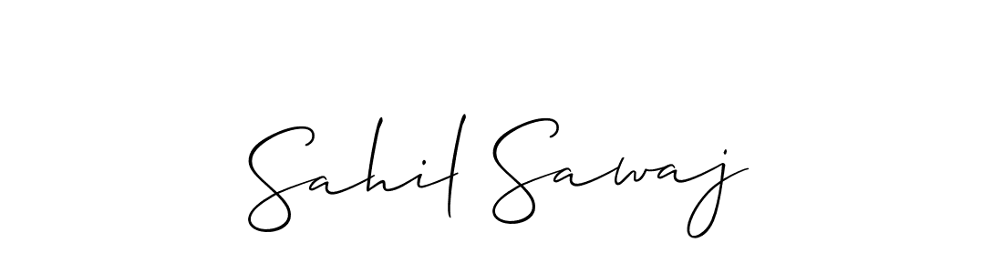 How to make Sahil Sawaj signature? Allison_Script is a professional autograph style. Create handwritten signature for Sahil Sawaj name. Sahil Sawaj signature style 2 images and pictures png