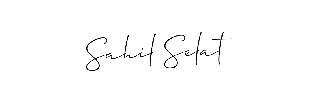 Make a short Sahil Selat signature style. Manage your documents anywhere anytime using Allison_Script. Create and add eSignatures, submit forms, share and send files easily. Sahil Selat signature style 2 images and pictures png