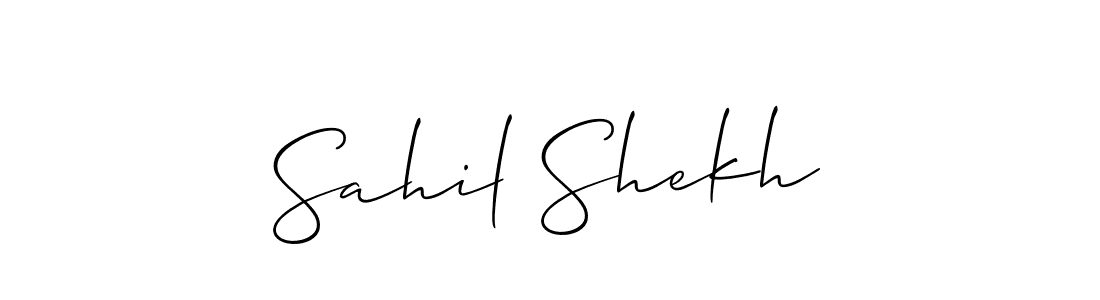 Also we have Sahil Shekh name is the best signature style. Create professional handwritten signature collection using Allison_Script autograph style. Sahil Shekh signature style 2 images and pictures png