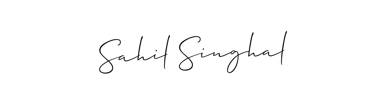 Best and Professional Signature Style for Sahil Singhal. Allison_Script Best Signature Style Collection. Sahil Singhal signature style 2 images and pictures png