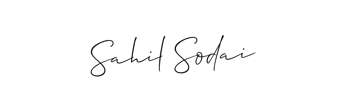 How to make Sahil Sodai signature? Allison_Script is a professional autograph style. Create handwritten signature for Sahil Sodai name. Sahil Sodai signature style 2 images and pictures png