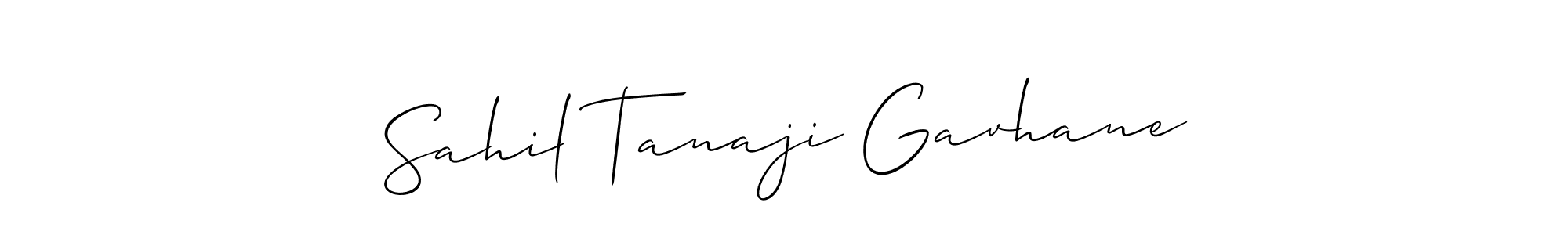 This is the best signature style for the Sahil Tanaji Gavhane name. Also you like these signature font (Allison_Script). Mix name signature. Sahil Tanaji Gavhane signature style 2 images and pictures png