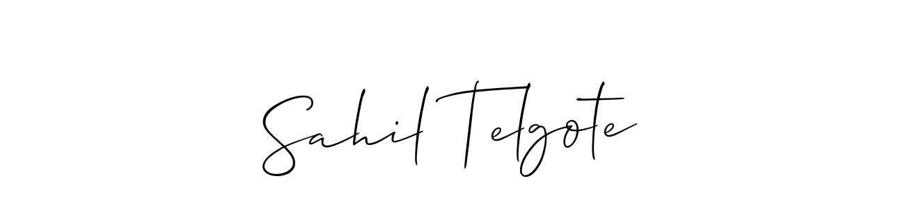 Use a signature maker to create a handwritten signature online. With this signature software, you can design (Allison_Script) your own signature for name Sahil Telgote. Sahil Telgote signature style 2 images and pictures png