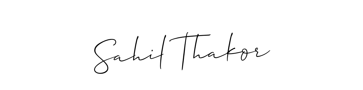 if you are searching for the best signature style for your name Sahil Thakor. so please give up your signature search. here we have designed multiple signature styles  using Allison_Script. Sahil Thakor signature style 2 images and pictures png