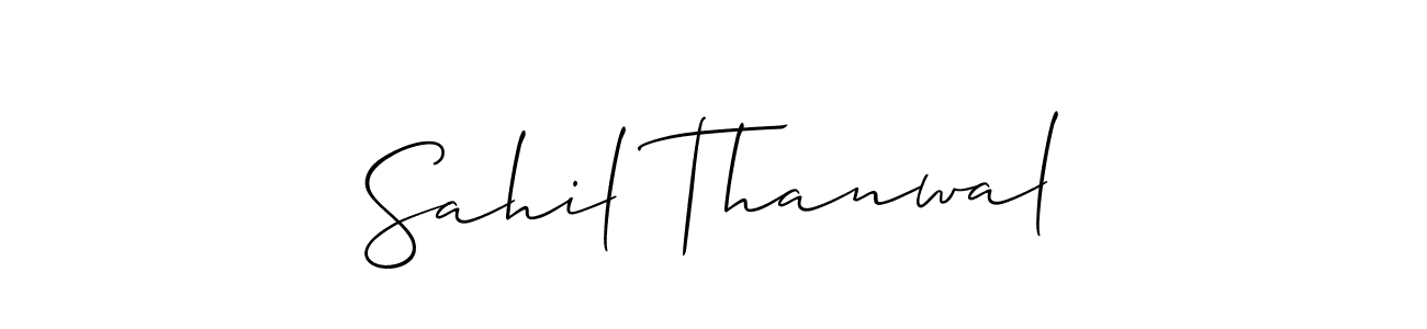 You should practise on your own different ways (Allison_Script) to write your name (Sahil Thanwal) in signature. don't let someone else do it for you. Sahil Thanwal signature style 2 images and pictures png