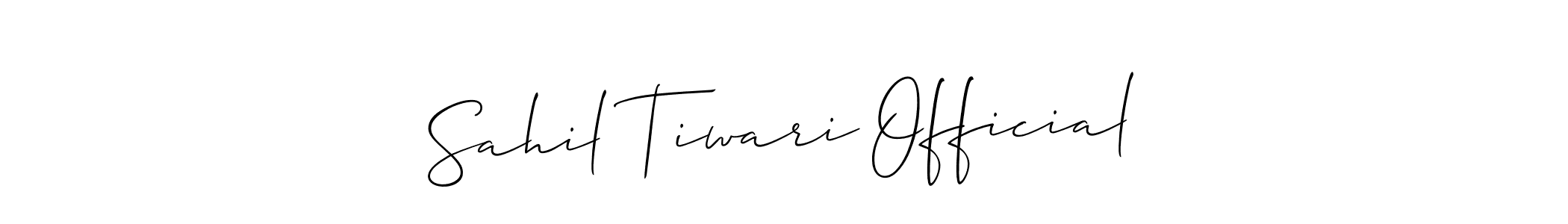 How to make Sahil Tiwari Official name signature. Use Allison_Script style for creating short signs online. This is the latest handwritten sign. Sahil Tiwari Official signature style 2 images and pictures png