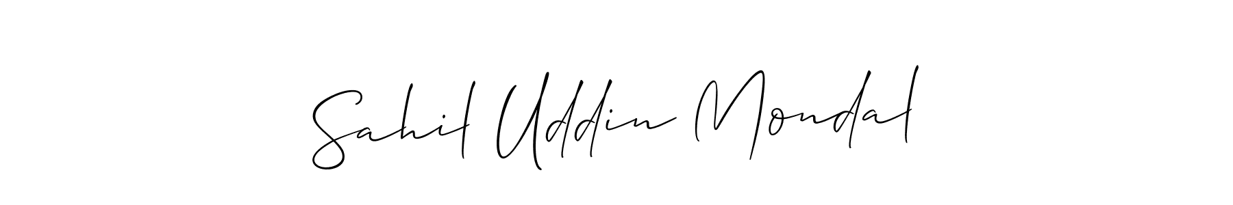 How to Draw Sahil Uddin Mondal signature style? Allison_Script is a latest design signature styles for name Sahil Uddin Mondal. Sahil Uddin Mondal signature style 2 images and pictures png