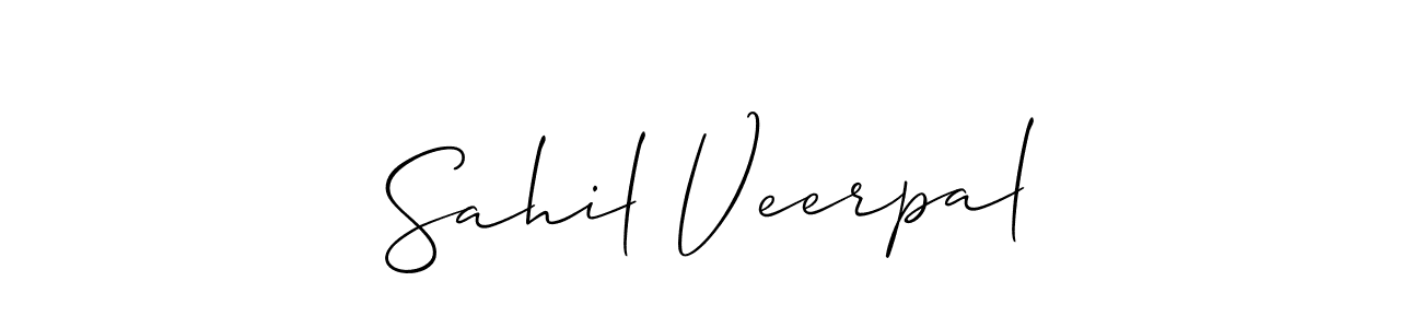 You should practise on your own different ways (Allison_Script) to write your name (Sahil Veerpal) in signature. don't let someone else do it for you. Sahil Veerpal signature style 2 images and pictures png