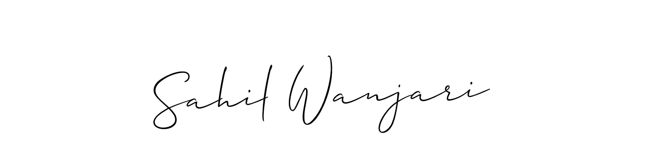 Design your own signature with our free online signature maker. With this signature software, you can create a handwritten (Allison_Script) signature for name Sahil Wanjari. Sahil Wanjari signature style 2 images and pictures png