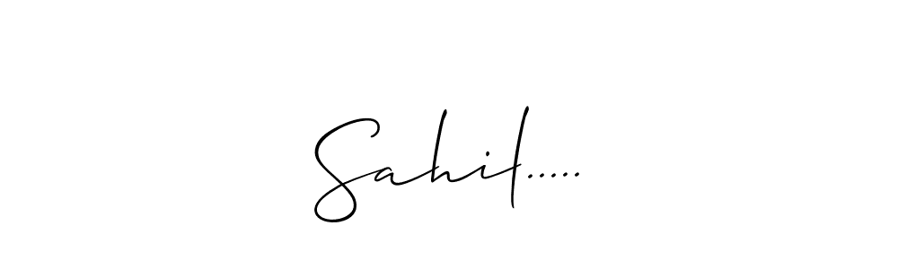 Design your own signature with our free online signature maker. With this signature software, you can create a handwritten (Allison_Script) signature for name Sahil...... Sahil..... signature style 2 images and pictures png
