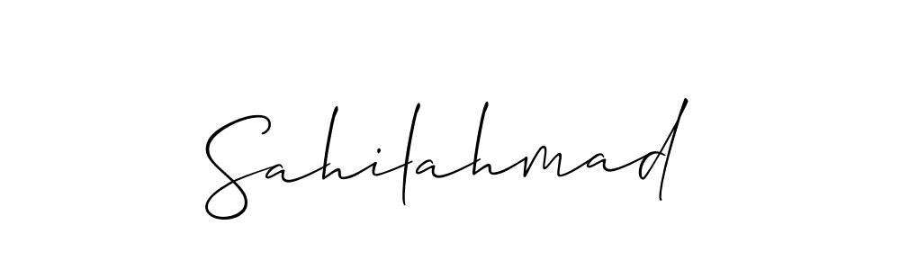 How to make Sahilahmad signature? Allison_Script is a professional autograph style. Create handwritten signature for Sahilahmad name. Sahilahmad signature style 2 images and pictures png