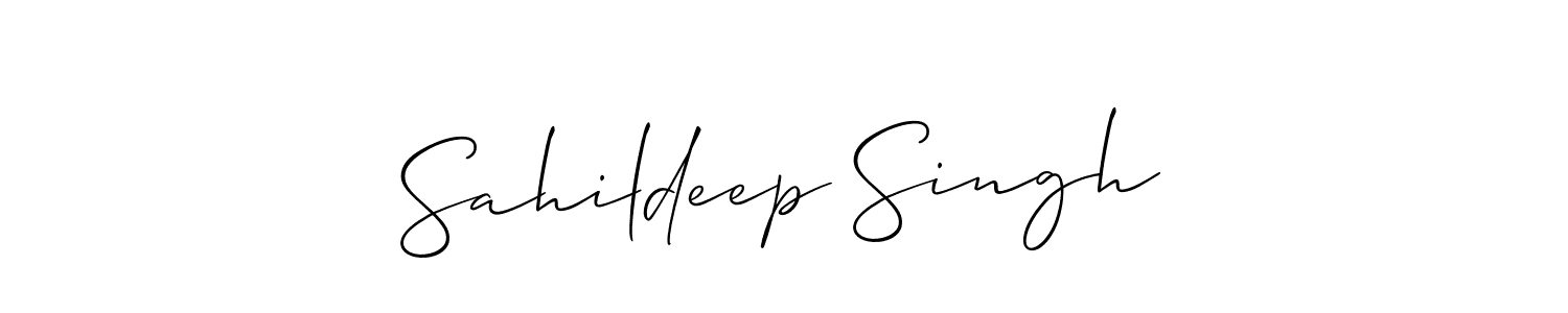 Allison_Script is a professional signature style that is perfect for those who want to add a touch of class to their signature. It is also a great choice for those who want to make their signature more unique. Get Sahildeep Singh name to fancy signature for free. Sahildeep Singh signature style 2 images and pictures png