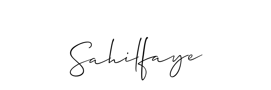 Also we have Sahilfaye name is the best signature style. Create professional handwritten signature collection using Allison_Script autograph style. Sahilfaye signature style 2 images and pictures png