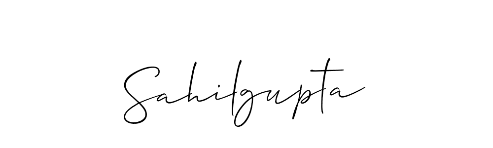 Make a beautiful signature design for name Sahilgupta. With this signature (Allison_Script) style, you can create a handwritten signature for free. Sahilgupta signature style 2 images and pictures png