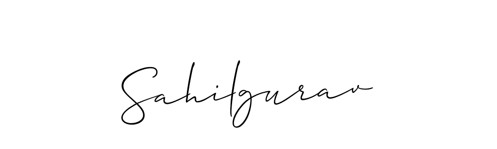 Use a signature maker to create a handwritten signature online. With this signature software, you can design (Allison_Script) your own signature for name Sahilgurav. Sahilgurav signature style 2 images and pictures png