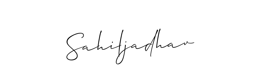 Use a signature maker to create a handwritten signature online. With this signature software, you can design (Allison_Script) your own signature for name Sahiljadhav. Sahiljadhav signature style 2 images and pictures png